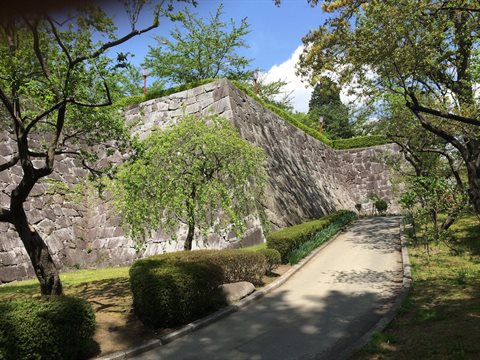 盛岡城の石垣(2015年5月) 盛岡城の石垣(2015年5月)