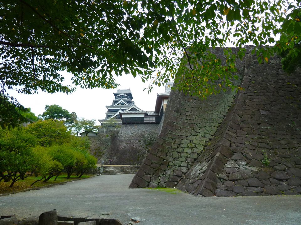 熊本城の扇の勾配（2011年9月）